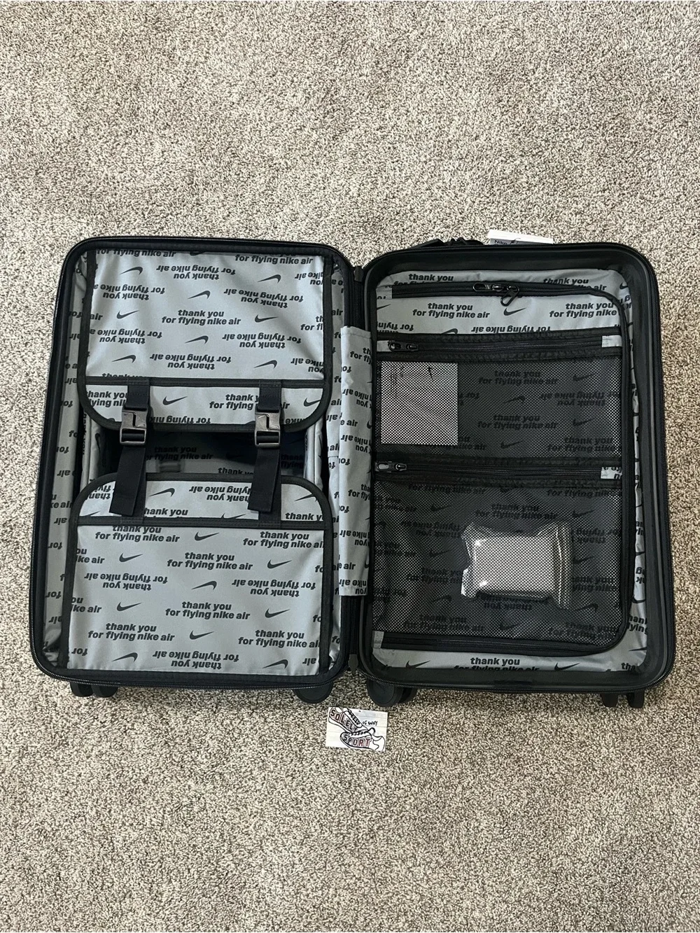 New Nike Air Force 1 22” Hardshell Carry-On Luggage Suitcase Black 52L TSA Lock